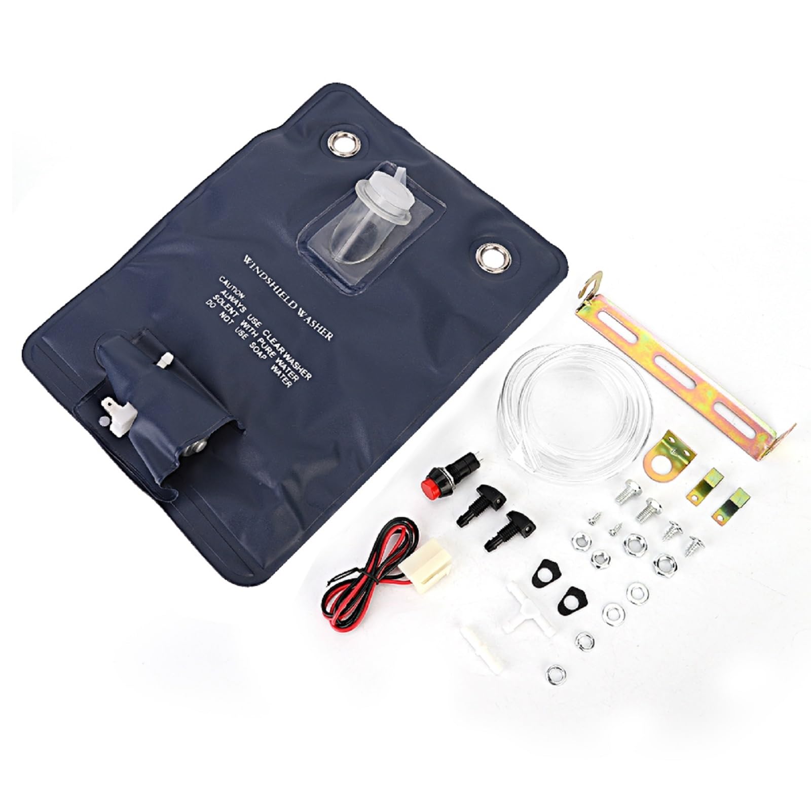 Borsa Per Bottiglia Per Lavacristallo, Pompa Lavavetri Universale da 12 V con Kit Borsa Per Bottiglia Adatta Per Auto D'epoca 151286776374
