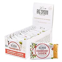 Vista 8 de Big Spoon Roasters Barras de mantequilla de nueces de chocolate con cereza, barras bajas en carbohidratos, con proteínas de guisante sin OMG, barras