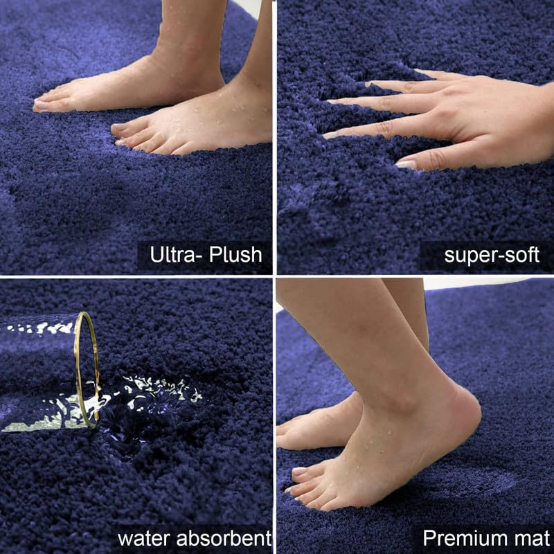 Image of A R Creations Anti Skid Door mats Suitable for Living Rooms Bathmats Indoor Bedroom Living Room Hotel Main Gate | Doormat Carpet Rug 40x60 cm Blue