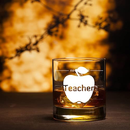 Miniatura 5 de Perfectinsoy Divertido vaso de whisky de doble cara con caja de regalo, regalo de cumpleaños para profesor, jefe, colega, directores, enseñanza