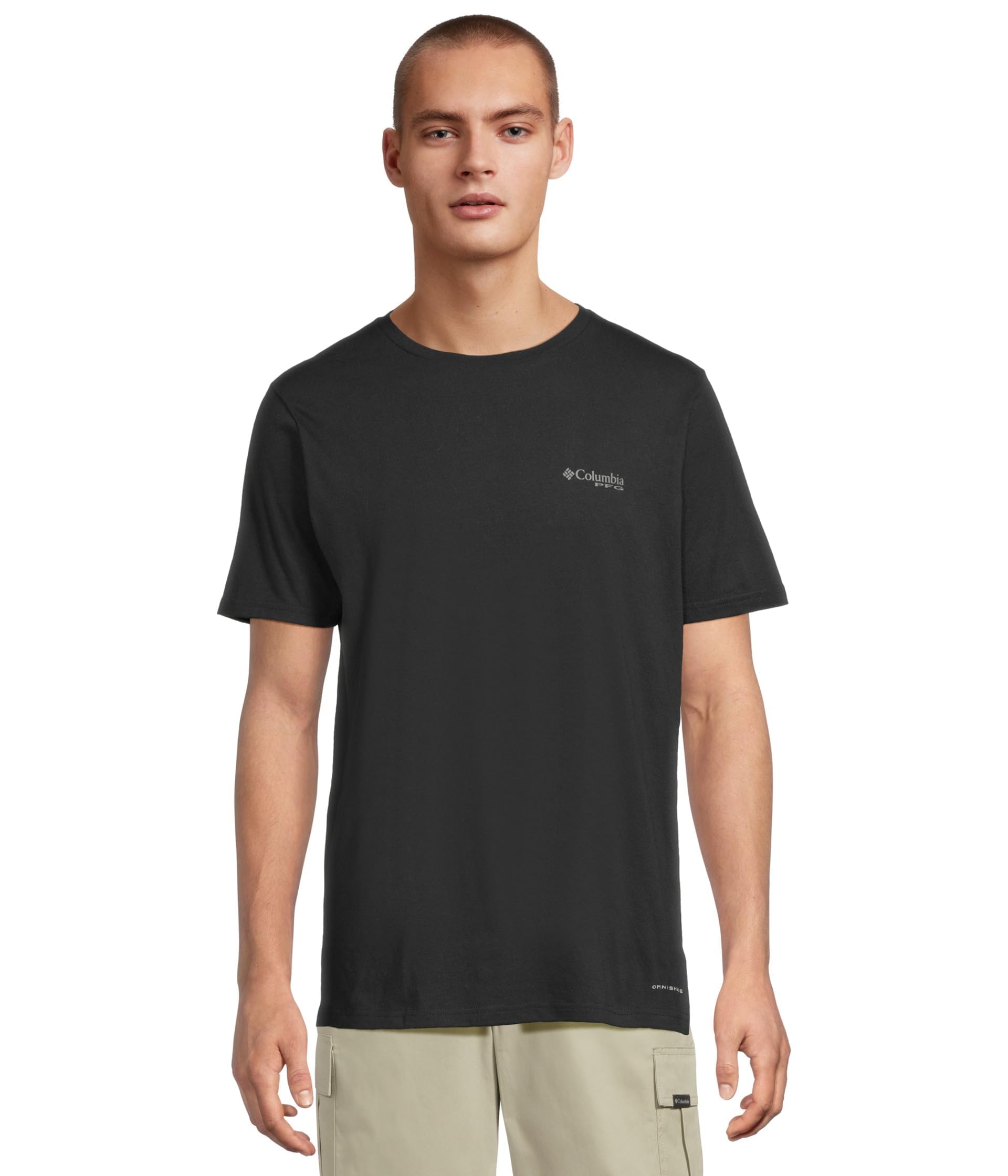 Columbia Men's PFG Fish Flag Ii Short Sleeve, Black/Graphite Gradient, XS