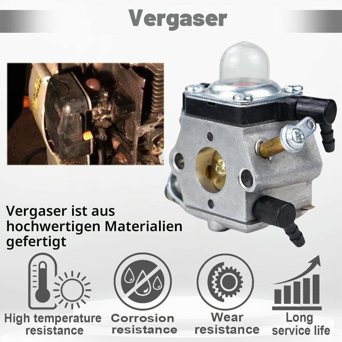 ZAMDOE WT-253-1 Vergaser für Stihl BG72 BG75 HS80 FS80 FS85 BG4227 Laubbläser Ersetzt WT253 42271200600 mit Luftfilter Zündkerze Kraftstofffilter Kraftstoffleitung