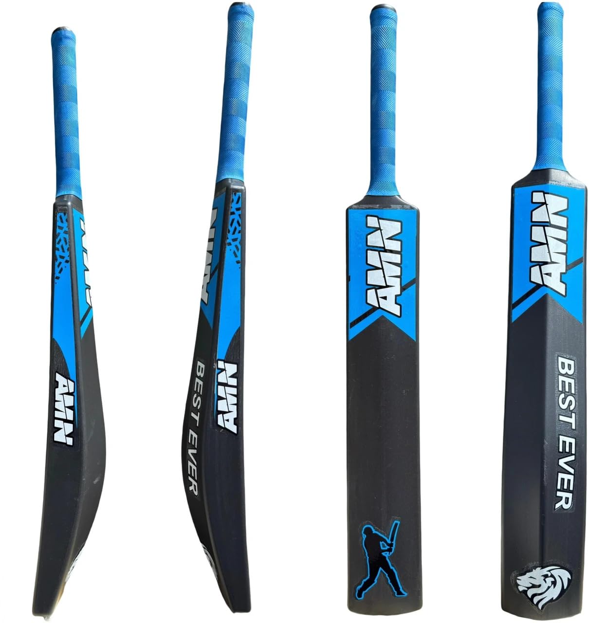 AMN Sports Hard Plastic Bat for Tennis Ball PVC/Plastic Cricket Bat for 15+ Yrs (0.8 kg) Blue-picture-34