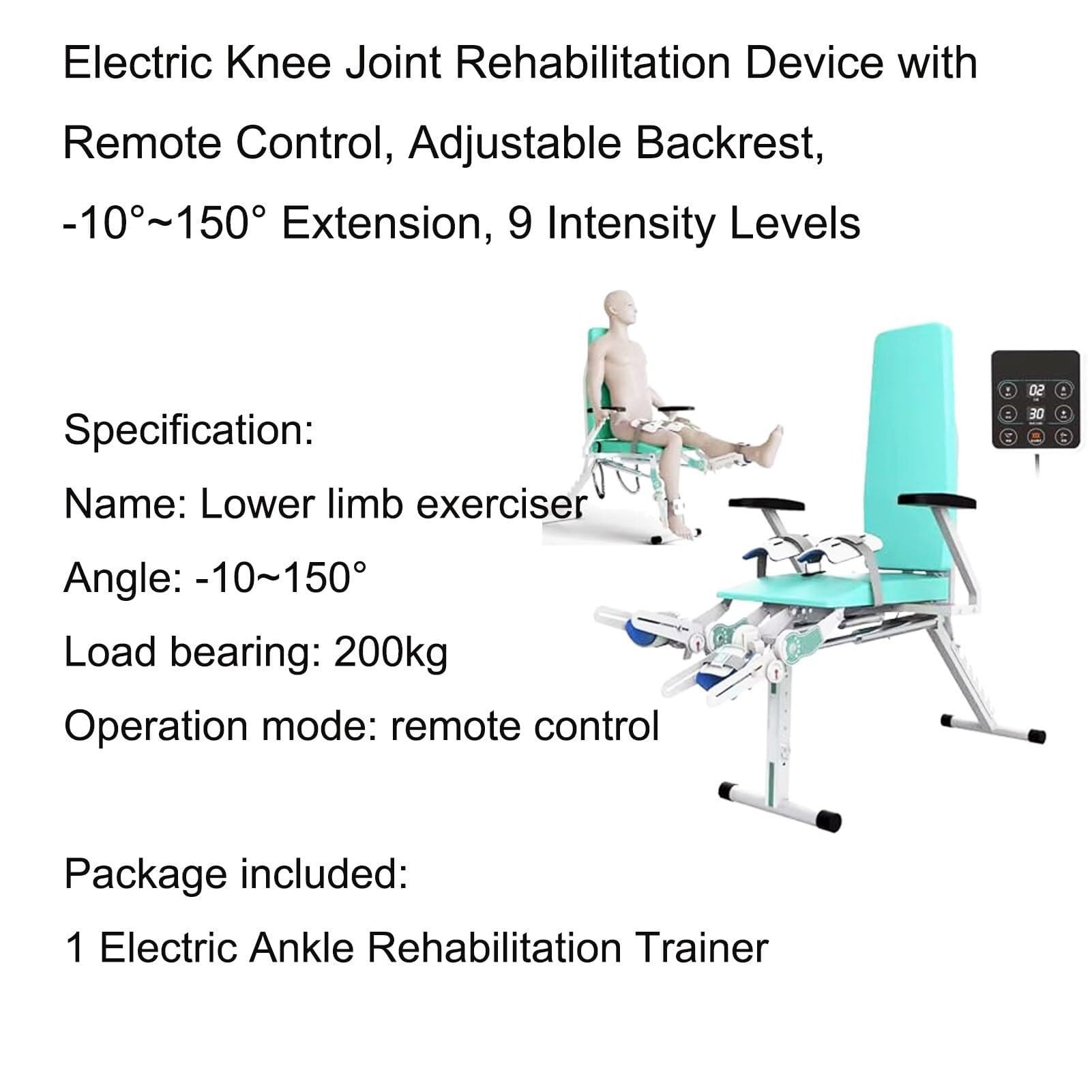 Electric Knee Trainer for - Adjustable Range -10° to 150°