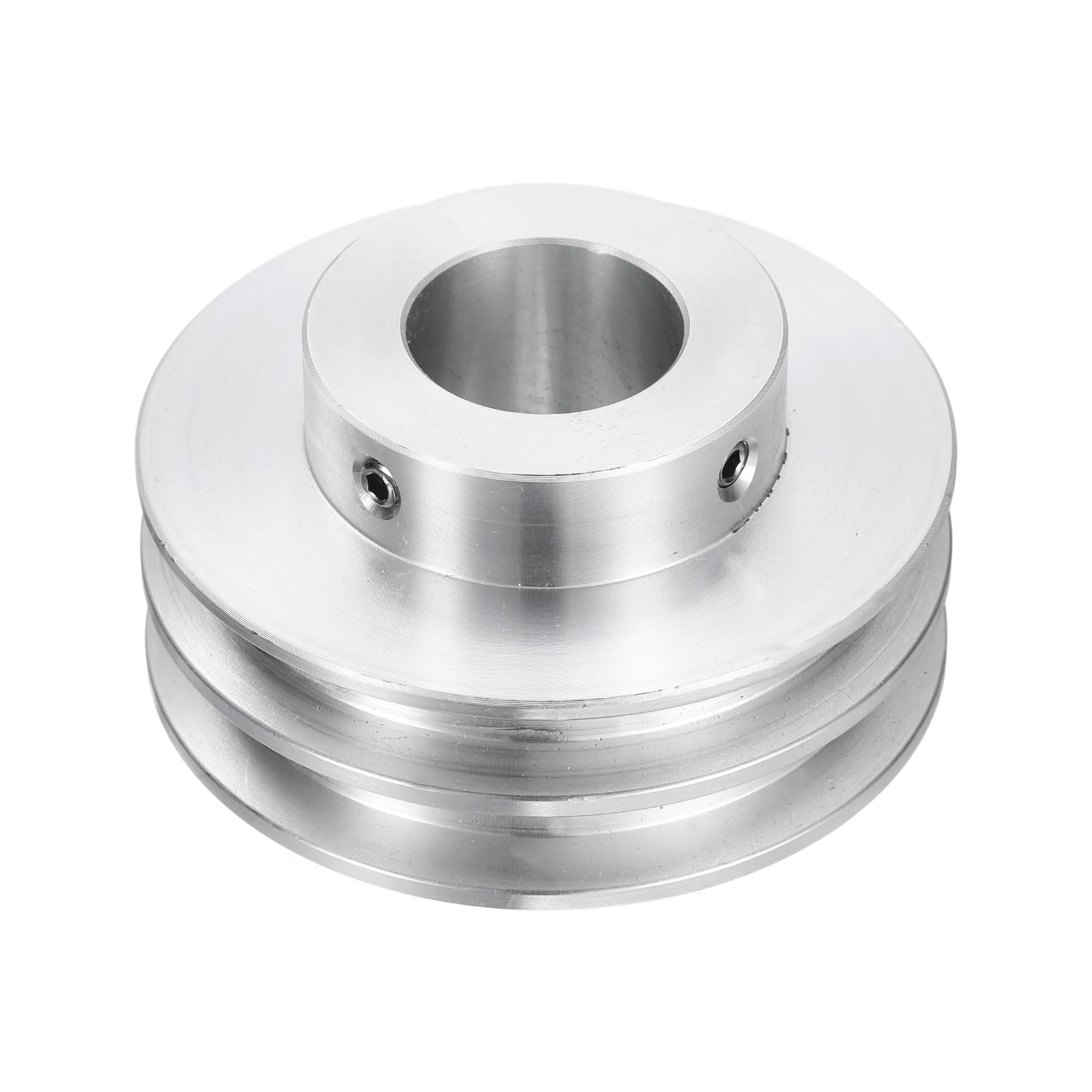 QUARKZMAN Puleggia a V Foro 20mm Diametro Esterno 60mm Doppia Scanalatura in Lega di Alluminio per Macchina da Trapano per Albero Motore 6mm(1/4") Cintura Sagomata in PU