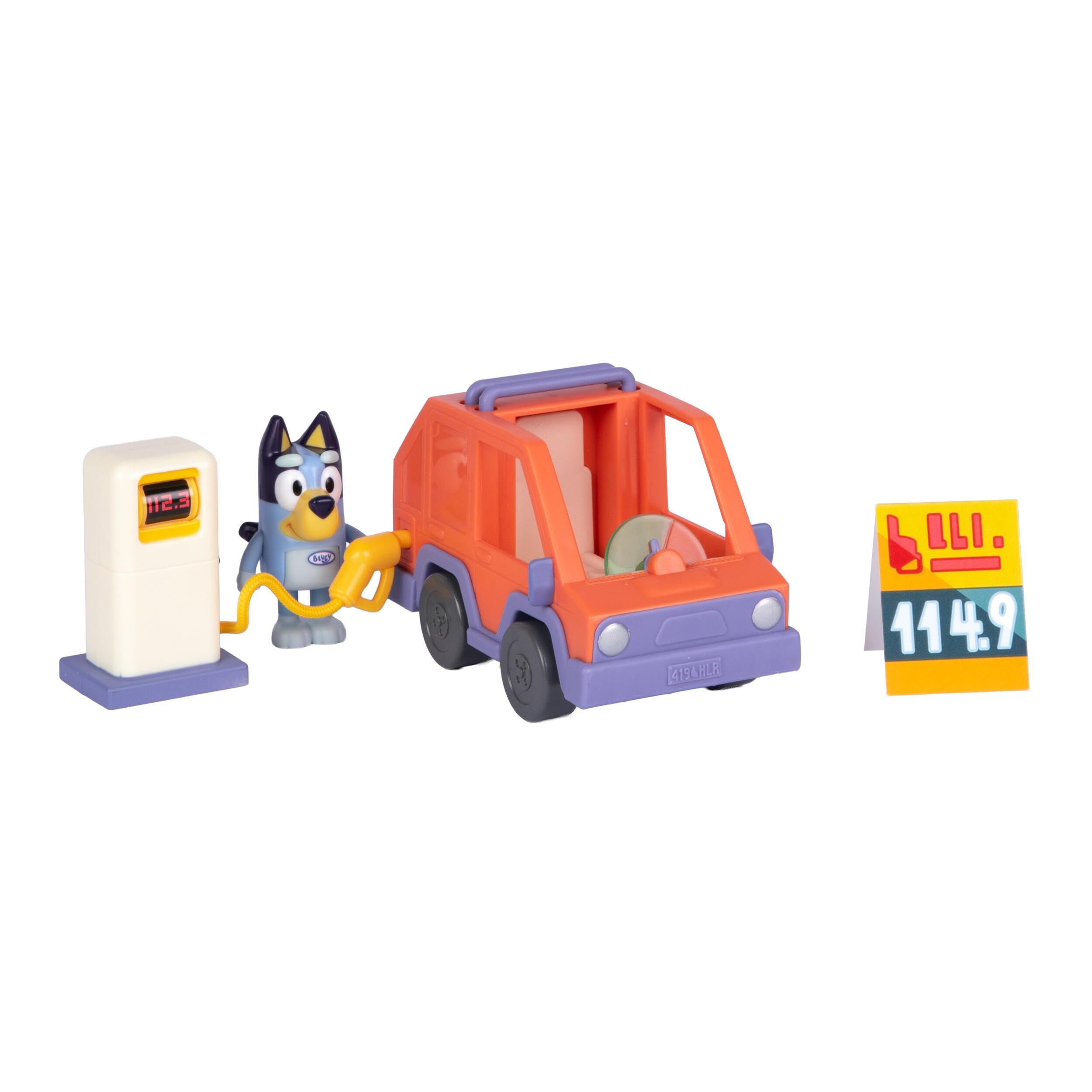 Bluey Set de Juego del Túnel de Lavado Incluye una Figura Exclusiva; Gira los cepillos, Llena el depósito de Gasolina y recrea la Aventura del Monstruo Peludo; Juguete Interactivo para niños