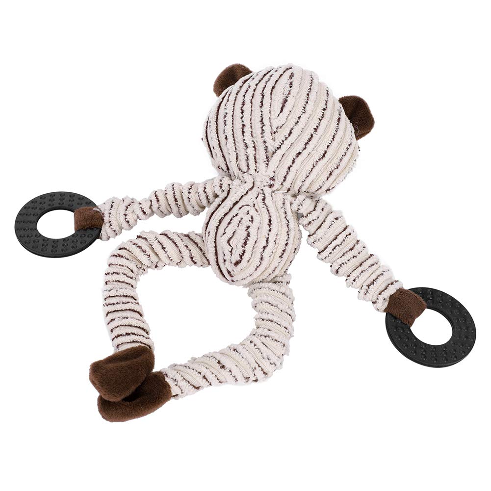 Puppy Toys - Small Dog Squeaky Monkey Chew Teething Cuddly Calming Interactive Training Toy for Small to Large Dogs - Image 3