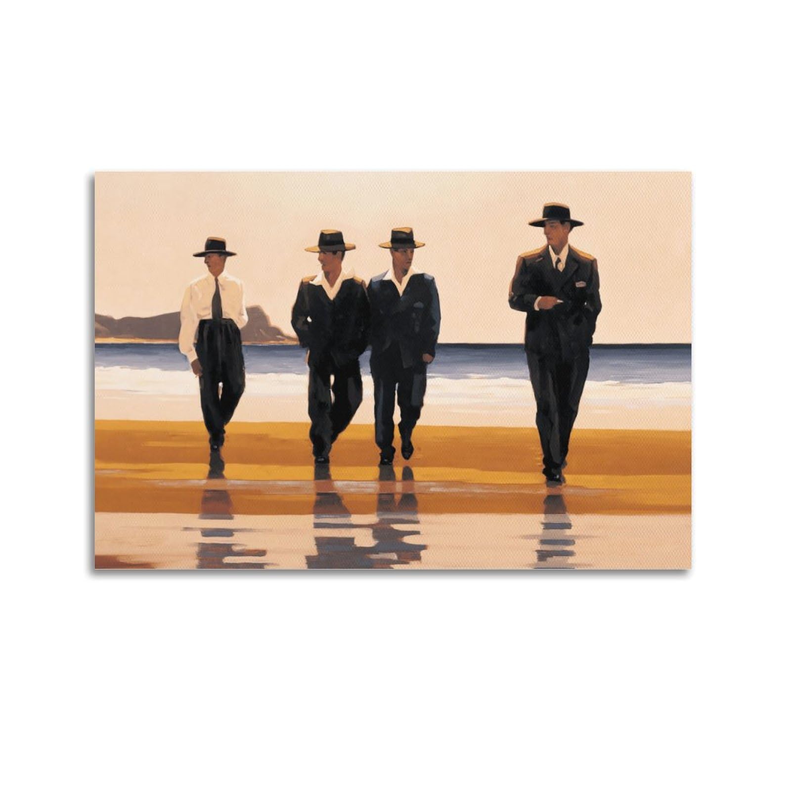 Redmush Jack Vettriano Poster (69) Canvas Poster Bedroom Decor Sports Landscape Office Room Decor Gift Unframe-Style 20X30inch(50X75cm)
