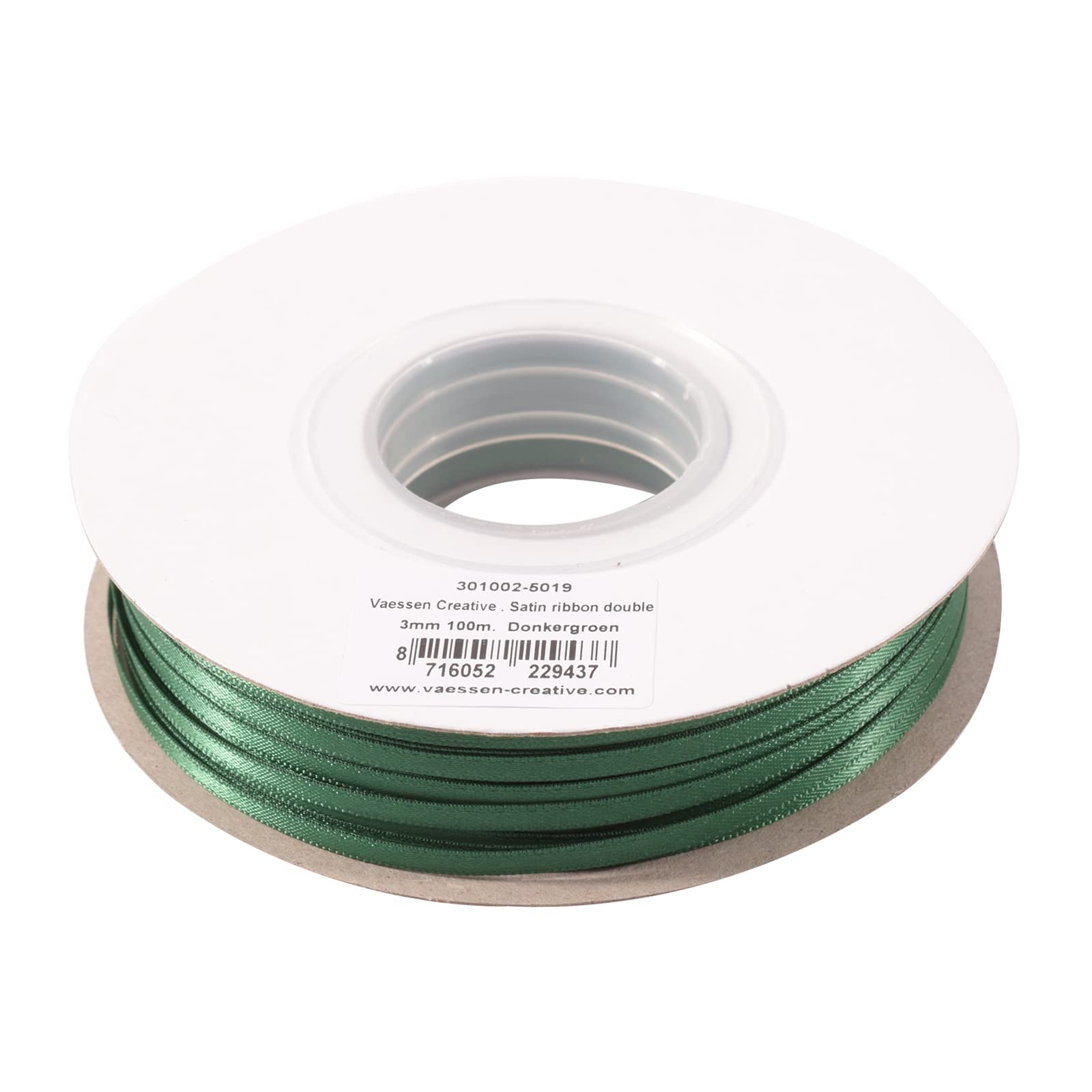 Vaessen Creative 301002-5019, nastro di raso, 3 mm x 100 m, nastro di raso doppio