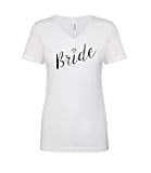 Blue Sand Textiles Bride Shirt. Women's Cut V-Neck Shirt for Brides. Wedding Shirt.