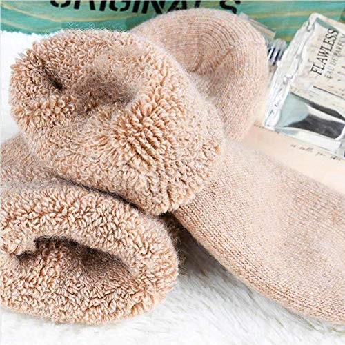 Image of Yoicy Womens Super Thick Wool Socks - Soft Warm Comfort Casual Crew Winter Socks (Pack of 3-5), Multicolor