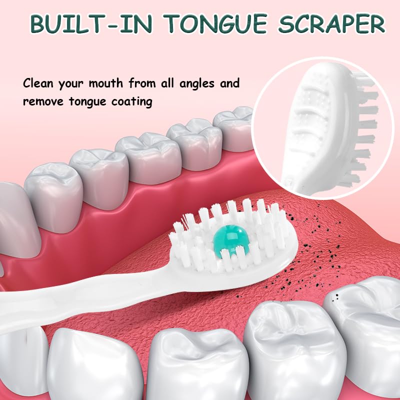 Mini cepillo de dientes desechable Cepillo de dientes de viaje con pasta de dientes Menta portátil 20pcs (20) 4