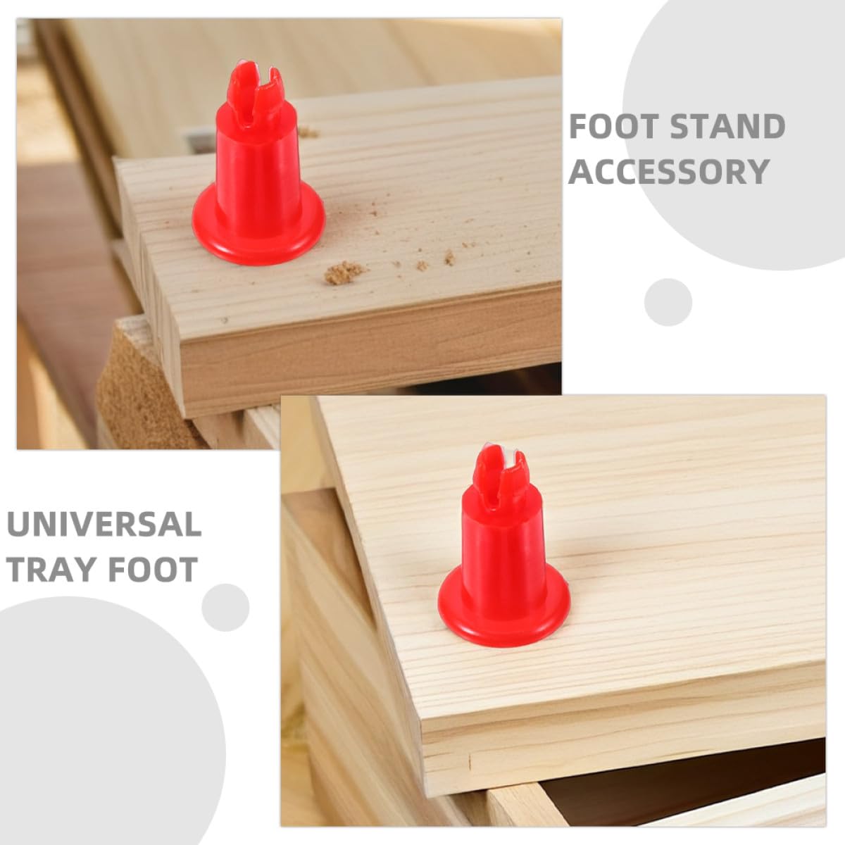 Supporti per Bilancia Elettronica 12 Pezzi, Livellatori in Plastica Rossa, Accessori Stabili Antiscivolo per Piatti di Bilance Digitali Fino a 30 Kg, Ricambi per Uso Professionale