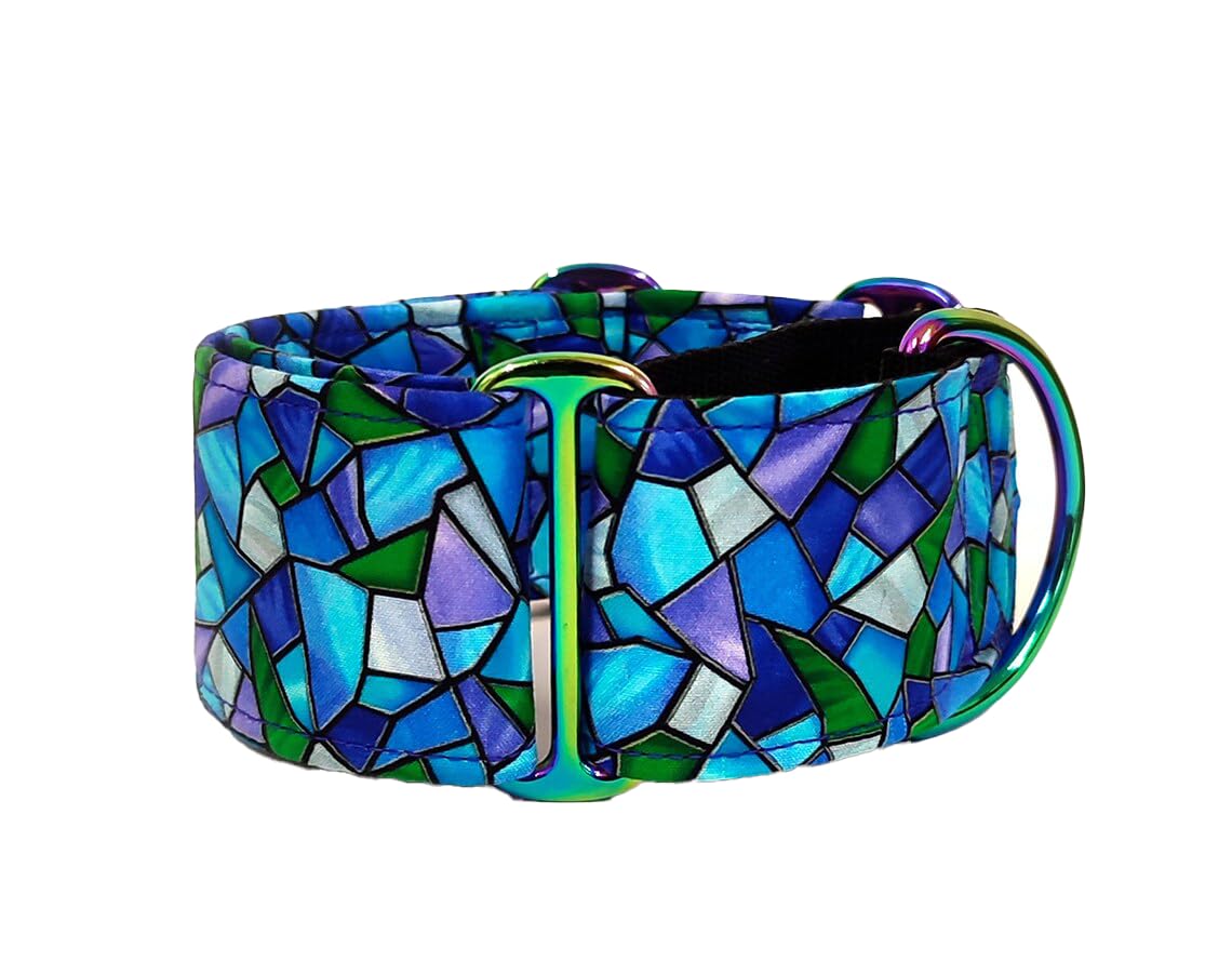 Collar Martingale Para Perro: Stained Glass, Hecho a Mano en España por Wakakán