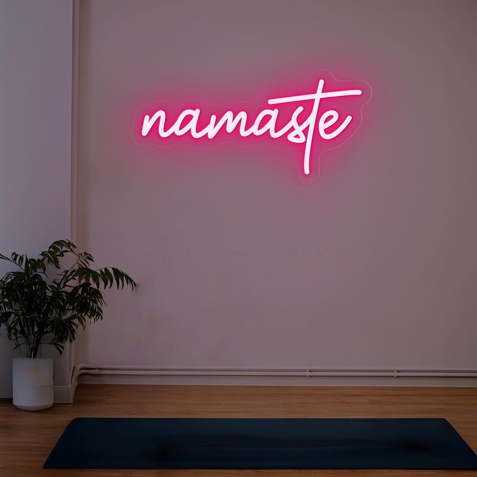 Namaste Neon Sign Yoga LED Neon Lights for Home Meditation Room Fitness Studio Yoga Room Pilates Classroom Gym Wall Decor