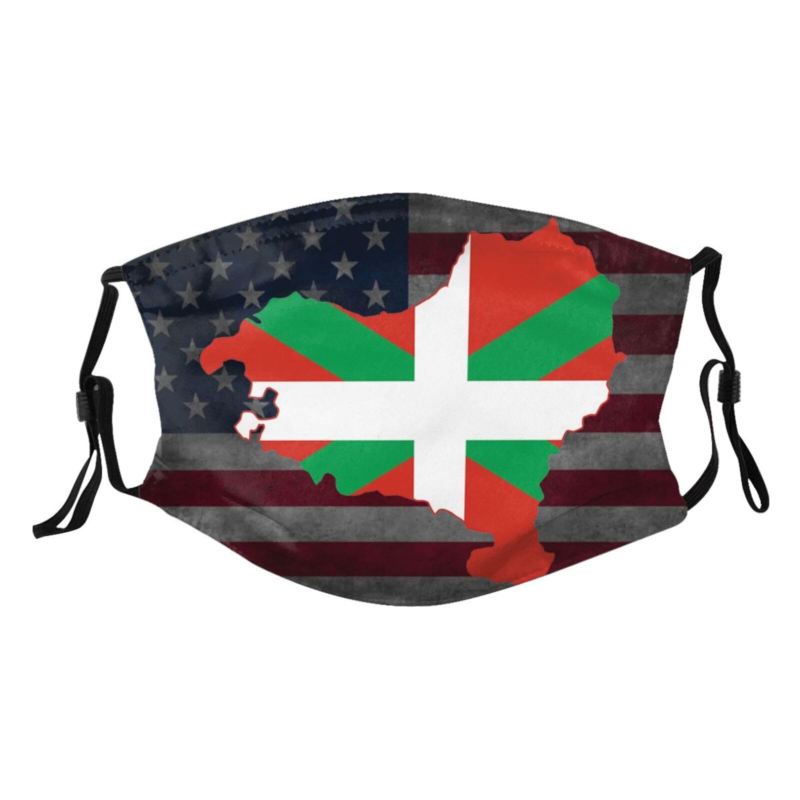 Basque Flag Map Adult Dust Mask Adjustable Dust Face with 2 Filter67