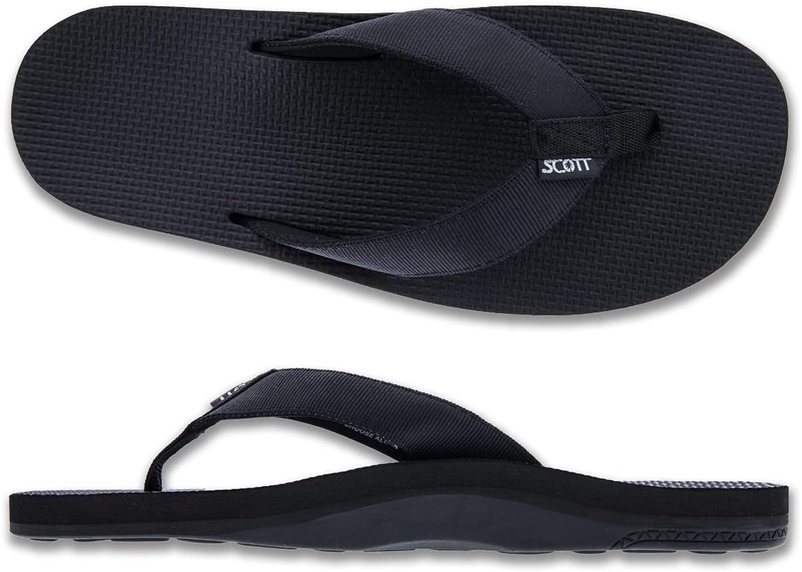 Scott Hawaii Men's Manoa Sandal | All Terrain Tread Outsole | Molded Arch With Heel Cup | Neoprene Lined Strap For All Day Comfort | Hiking Flip Flop