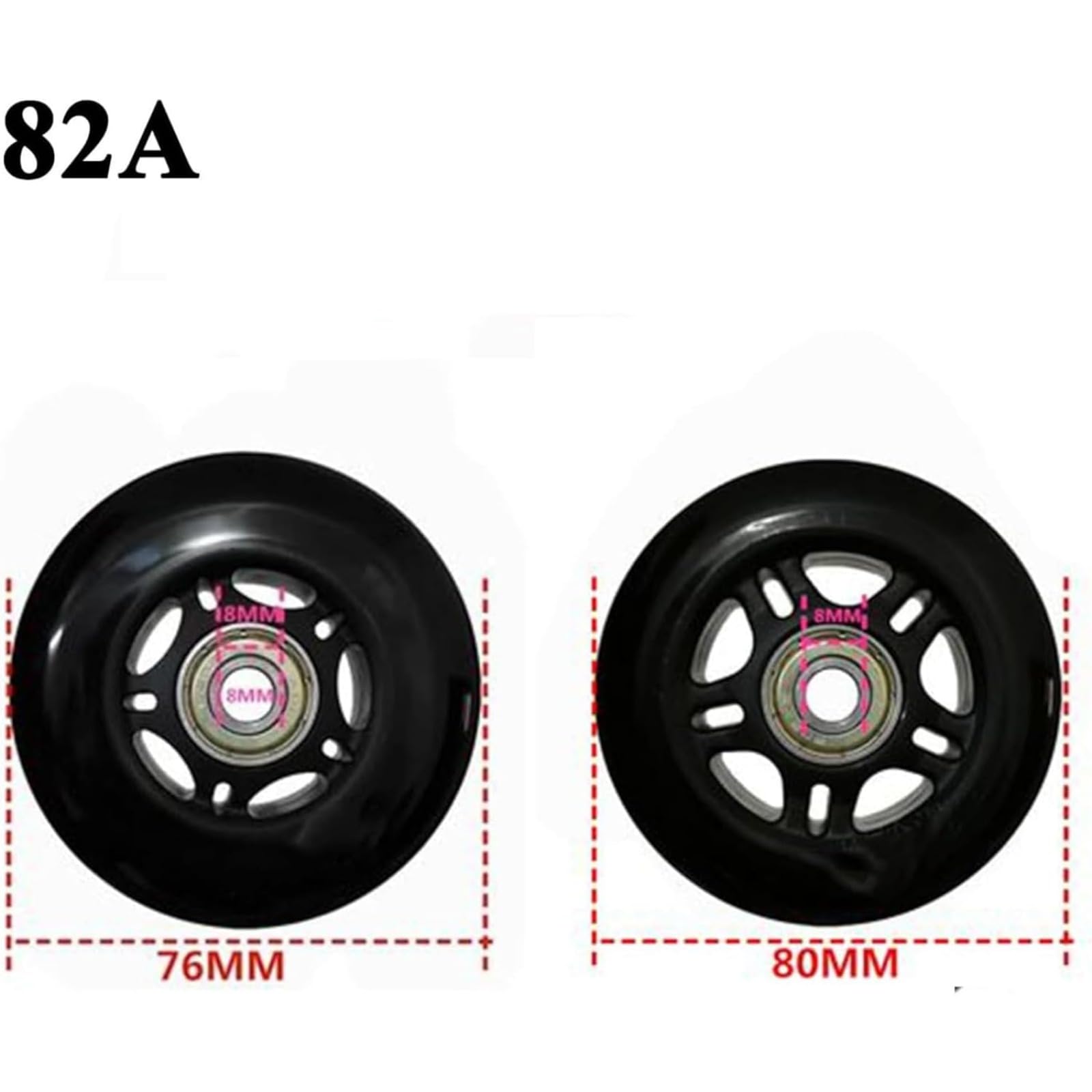 Amazon.co.jp: sszy 8パックインラインスケートホイール82A、60-84mm