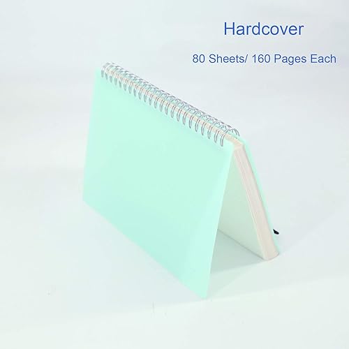 Miniatura 10 de Paquete de 2 diarios de puntos en espiral A4 con papel grueso de 4.23 oz/m², cuaderno espiral de cuadrícula de puntos con tapa dura de plástico