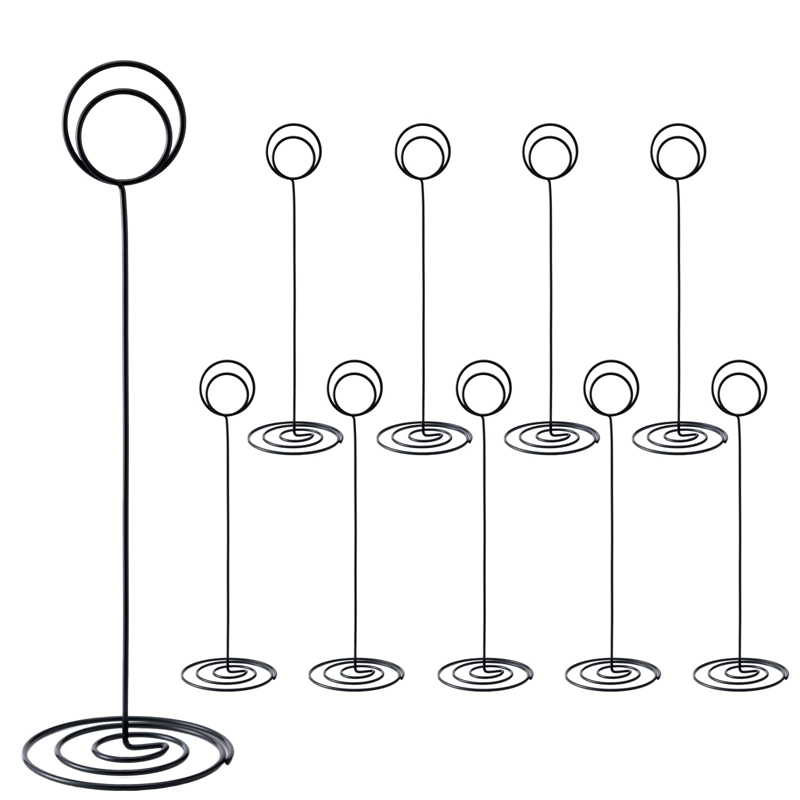 Table Number Holders, 10PCS Place Card Holder, Photo Holder (8.7" Black)