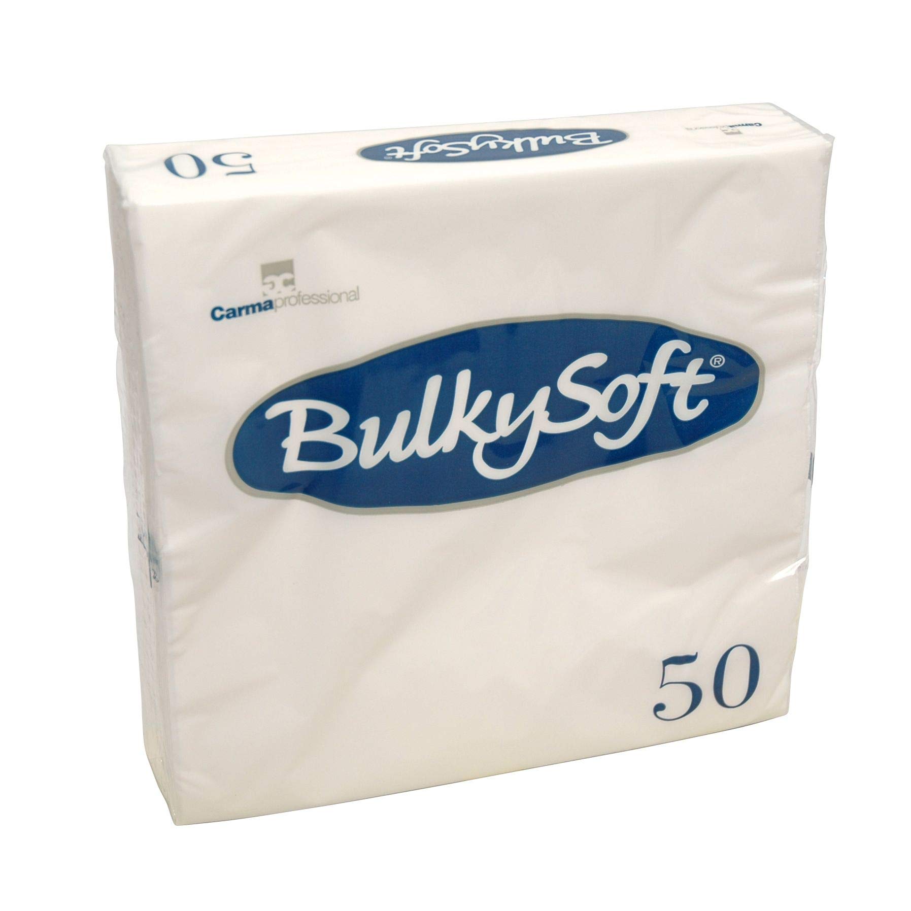 tovagliolo bulkysoft pura cellulosa 2 veli 40x40,cartone con 32 confezioni da 50 pezzi (bianco)
