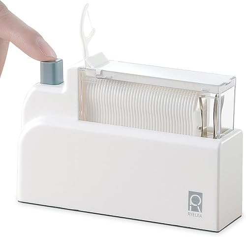 Ryelea Dispensador de hilo dental, dispensador de hilo dental para almacenamiento sellado para una limpieza dental más higiénica, con 40 unidades de