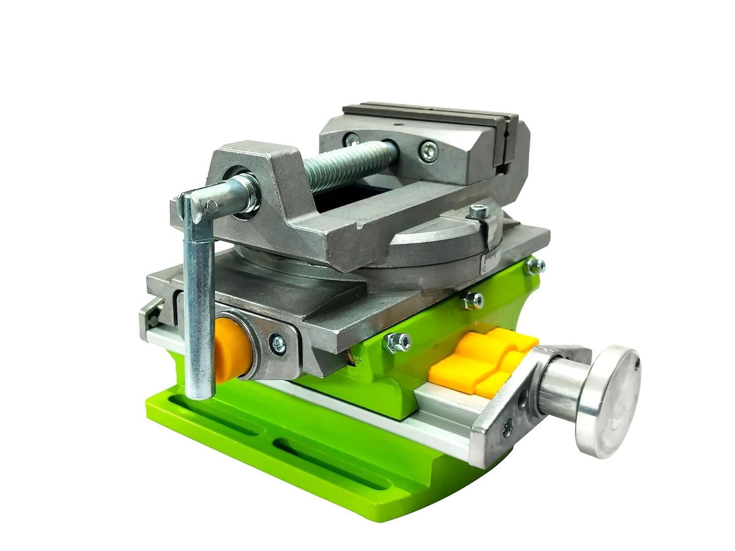 VOLTZ VZ-3-Inch Drill Press Vise 90 Degree Rotatable Cross Slide Jaw Width Metal Milling Heavy Duty Metal Milling Compound Vise Holder Cross Clamp Machine Bench Mount