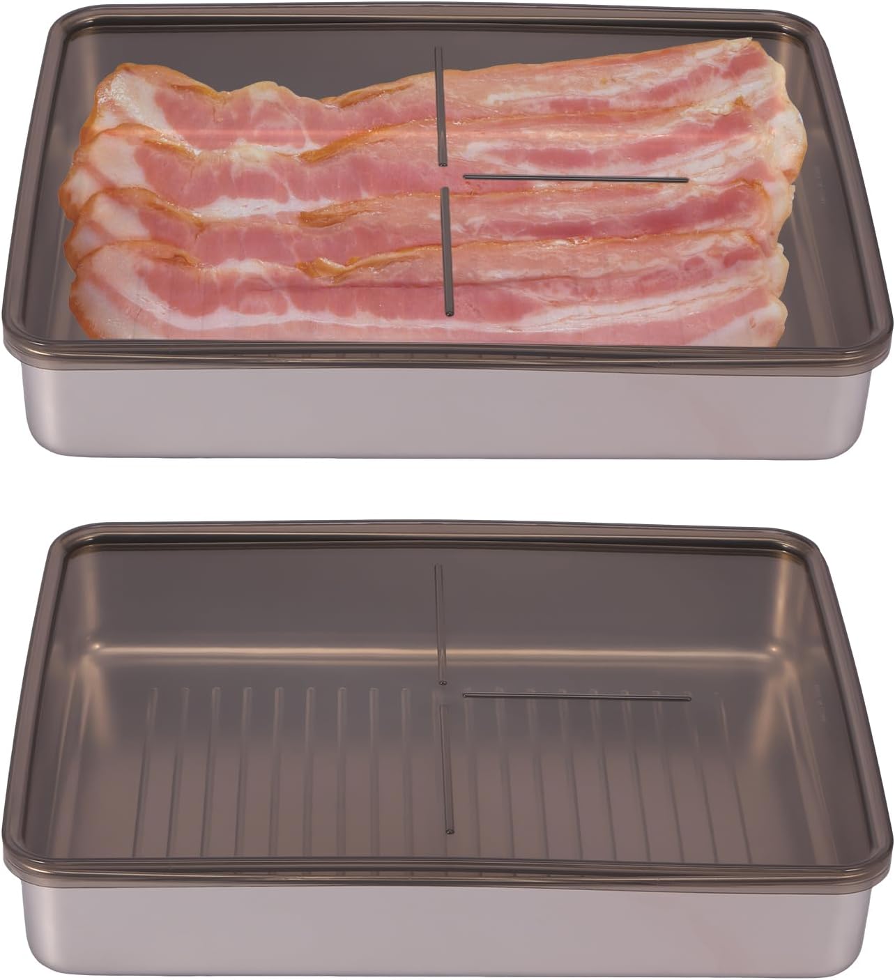 Bacon Storage Container Airtight Cheese Cold Cuts Food Storage 2 Pack Bacon Saver Food Storage