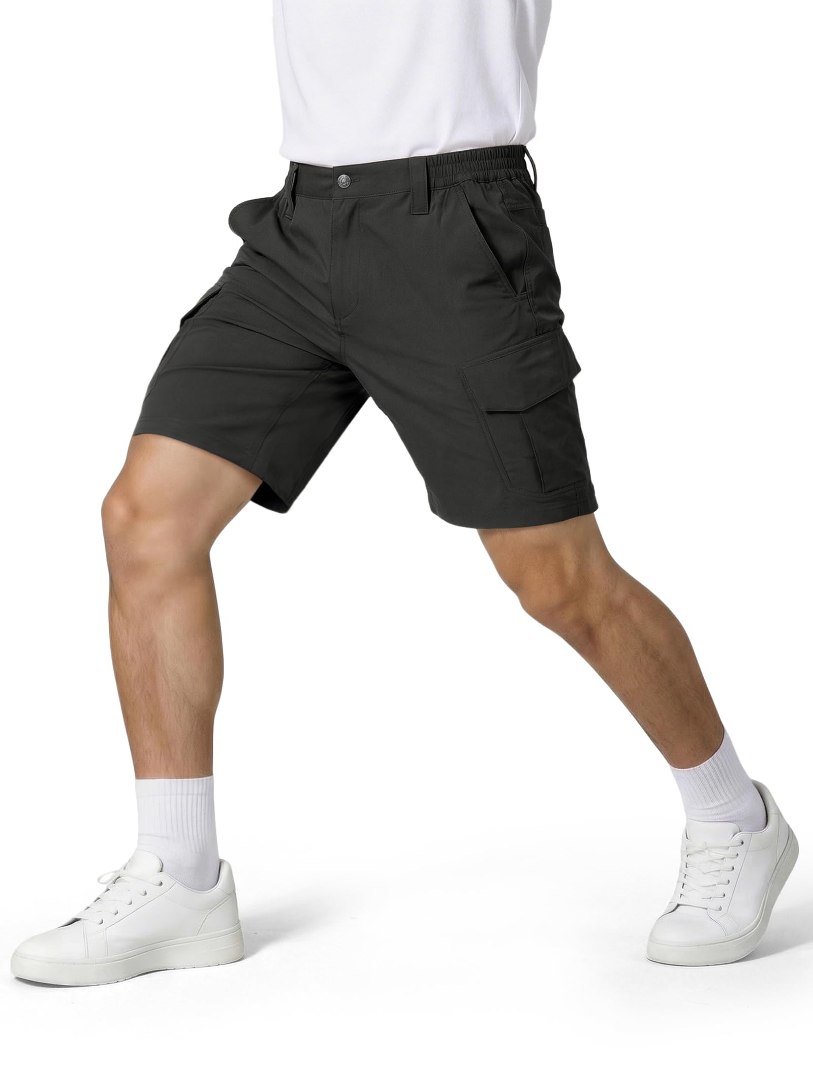 IGOLUMON Kurze Hosen Herren,Cargo Shorts Sommer,Stretch Kurze Arbeitshose,Leichte Bermuda für Angeln & Golf,Wanderhose mit Zip-Taschen,Schnelltrocknend