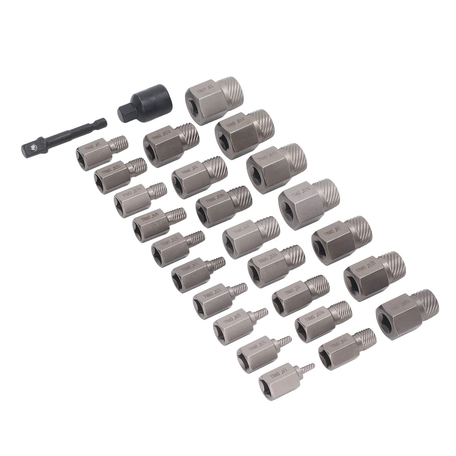 Alomejor Juego de Extractores de Tornillos de 27 Piezas, Kit de Herramientas Duradero para Quitar Tornillos Dañados, Perfecto para Mantenimiento de Reparación, Hecho de Acero Al Cromo Molibdeno