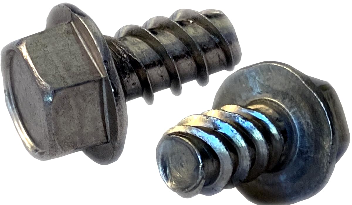 1/4" x 1" Thread Forming Screws for Plastics (48-2) / Unslotted/Hex Washer Head / 410 Stainless Steel (1250 pcs)