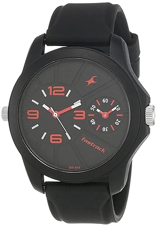 Fastrack Two Timers Analog Black Dial Mens Watch-NN38042PP01
