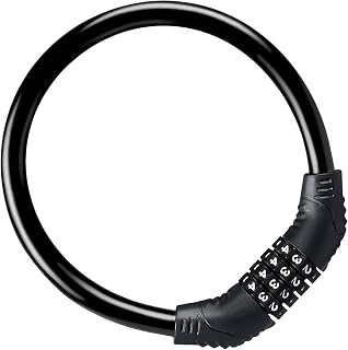 Bike Lock Motorcycle Steel Combination Numeric 4 Digits Cut Resistant Leverage Drills