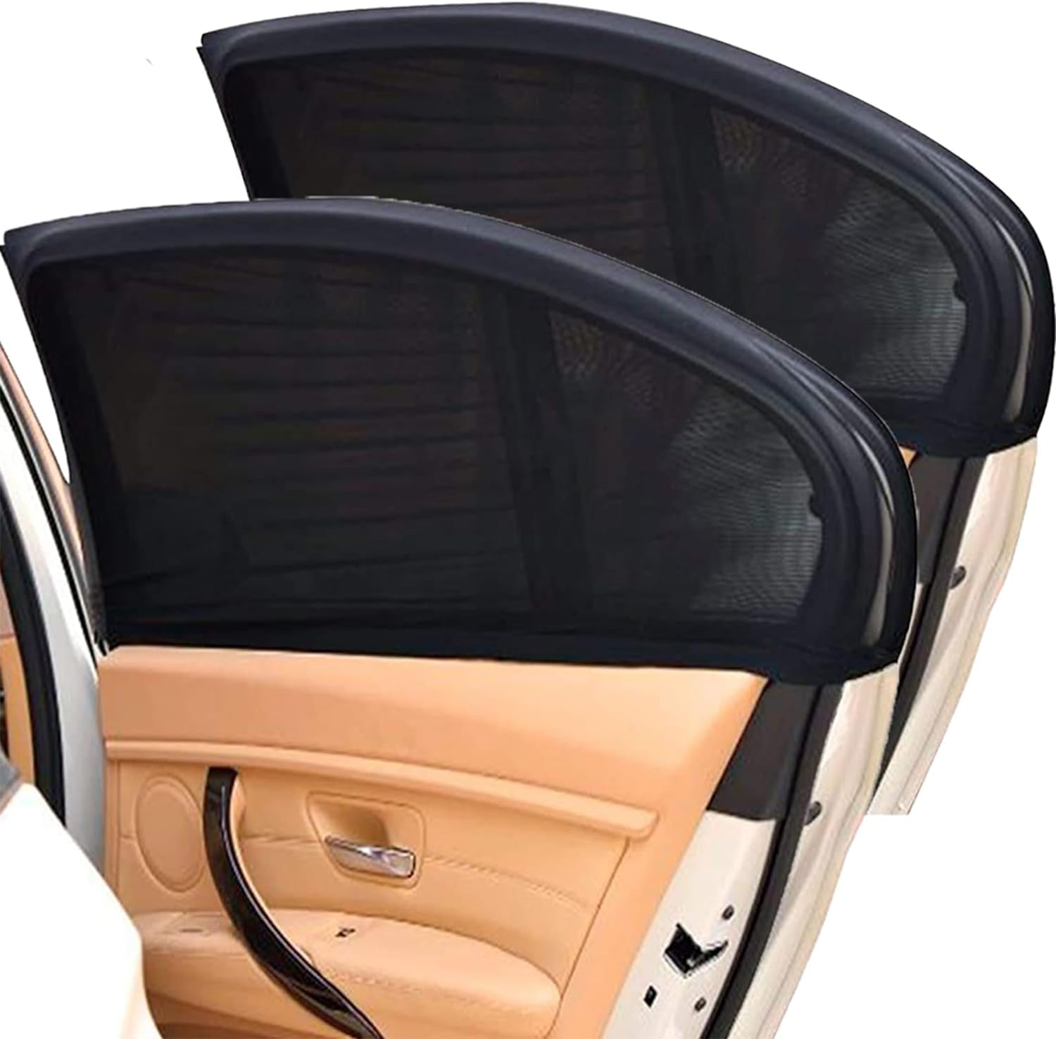 Arikaree Parasol Coche Infantil Lateral Modelo 2024 Tamaño Universal Protección para Bebés de los Rayos UV Parasol Coche Bebe (2 Unidades)
