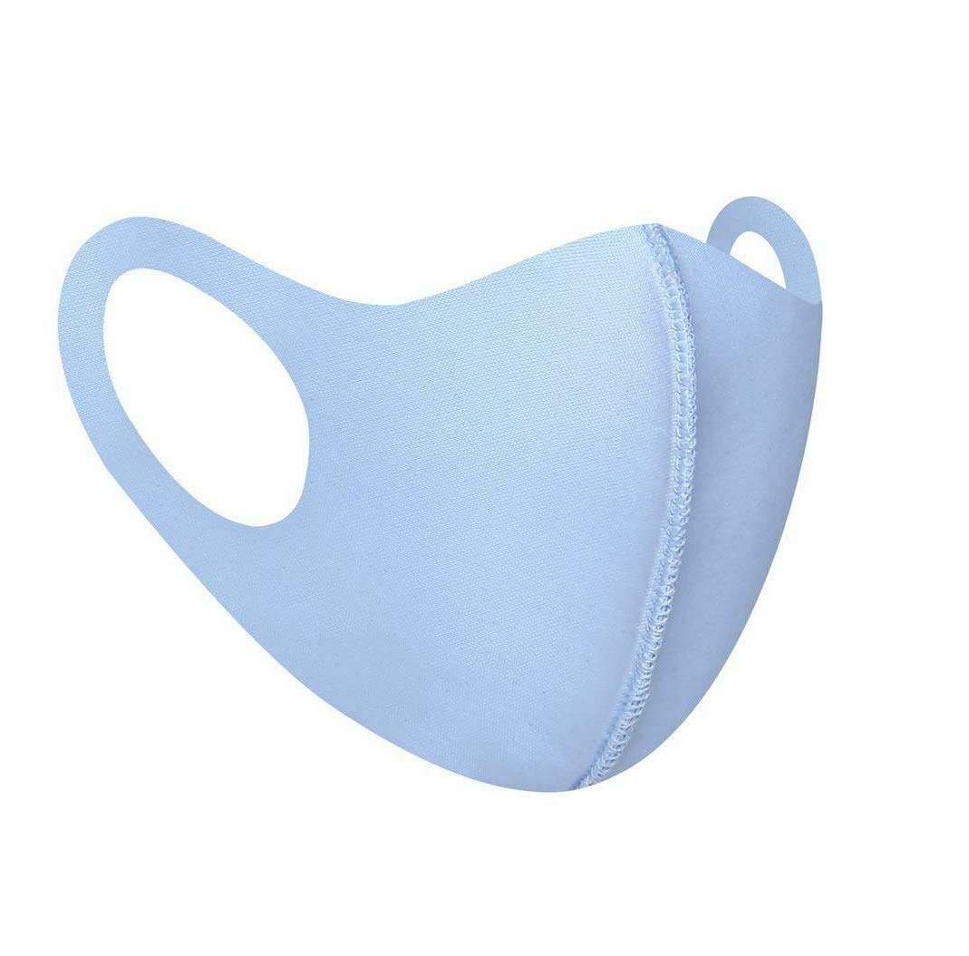 Komonee Men's Blue Adults Washable Reusable Face Mask Dustproof Cloth Mouth Cover Covering For Wo Outdoors Indoors Cycling Ski Protection