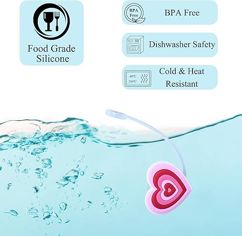 Miniatura 7 de Funda de popote de 0.4 pulgadas de diámetro para copa Stanley, adorno de popote Amreich para vaso Stanley de 30 y 40 onzas con asa, tapa de popote