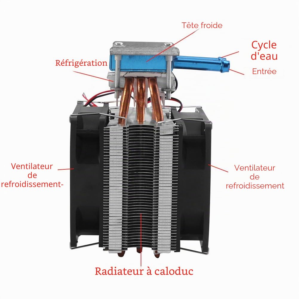 100W Refroidisseur Semi-Conducteur d'Eau Réfrigération Refroidissement Thermostatique Electronic pour Aquarium, Piscine, Appareils, Equipements