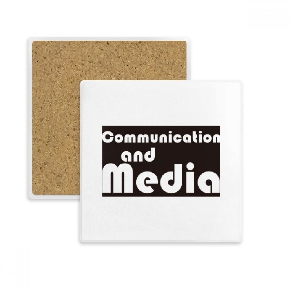 Coaster Tasse Porte-Pierre Communication et médias Major Carré Noir