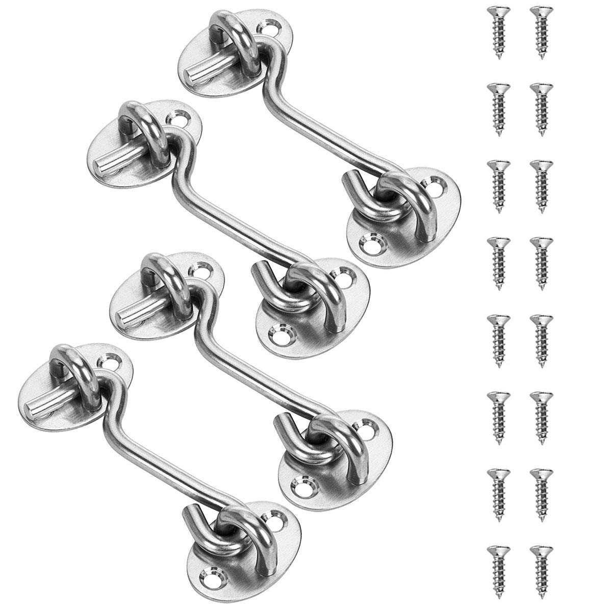 Buy JXJH Cabin Hook Eye Latch Stainless Steel Door Latch Window Catch