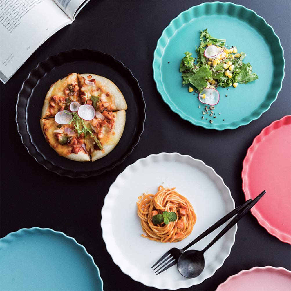 Okrągły talerz ceramiczny na śniadanie, talerz do Sushi, włoski talerz na makaron, zastawa stołowa do domu, restauracji, na imprezy, miski na płatki i makaron
