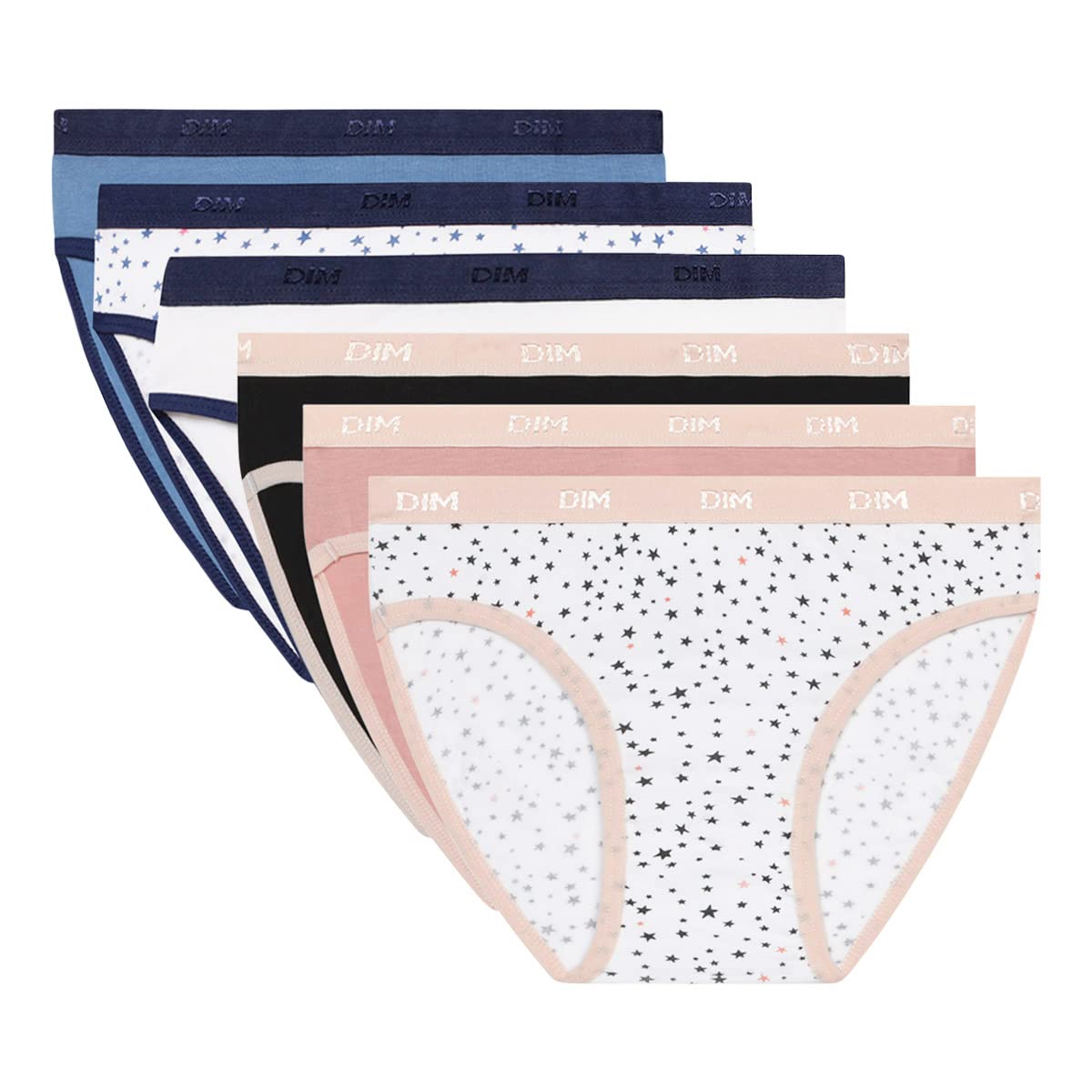 Dim Slip Les Pockets Coton Doux X6 Bragas Niñas (Pack de 6)