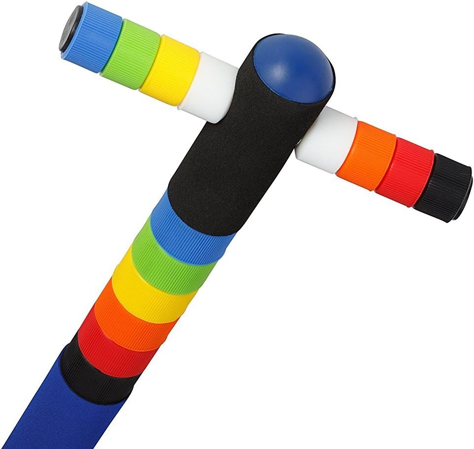 New Bounce Pogo Stick Set - Set of Two Ultimate Pogo Sticks W/Silicone Grips - Sport for Ages 5-9 and Pro Sport for Ages 9 and Up
