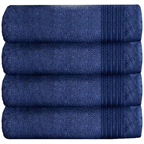 Gc Gaveno Cavailia Toalla De Baño Extra Grande Toallas De Algodón Egipcio Jumbo Paquete De 4 Toallas Absorbentes De Agua Y De Secado Rápido, Color Azul Gc Gaveno Cavailia Toalla De Baño Extra Grande Toallas De Algodón Egipcio Jumbo Paquete De 4 Toallas Absorbentes De Agua Y De Secado Rápido, Color Azul