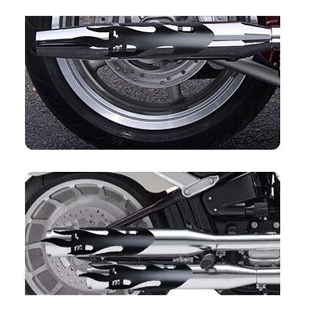 1PC Copertura Protettiva per Scudo Termico del Tubo di Scarico del Silenziatore della Motocicletta per Chopper(Color-S)