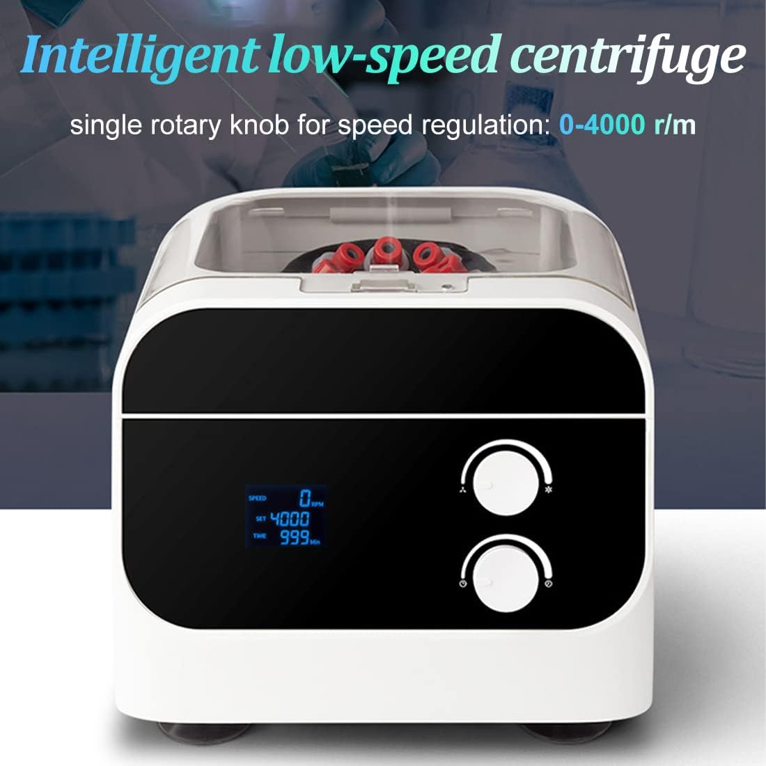 Centrífuga de laboratorio, PRP, centrífuga digital, 0-4000 rpm, 8 x 20 ml, 110-240 V, centrífuga médica, 26,5 x 27,8 x 19,2 cm