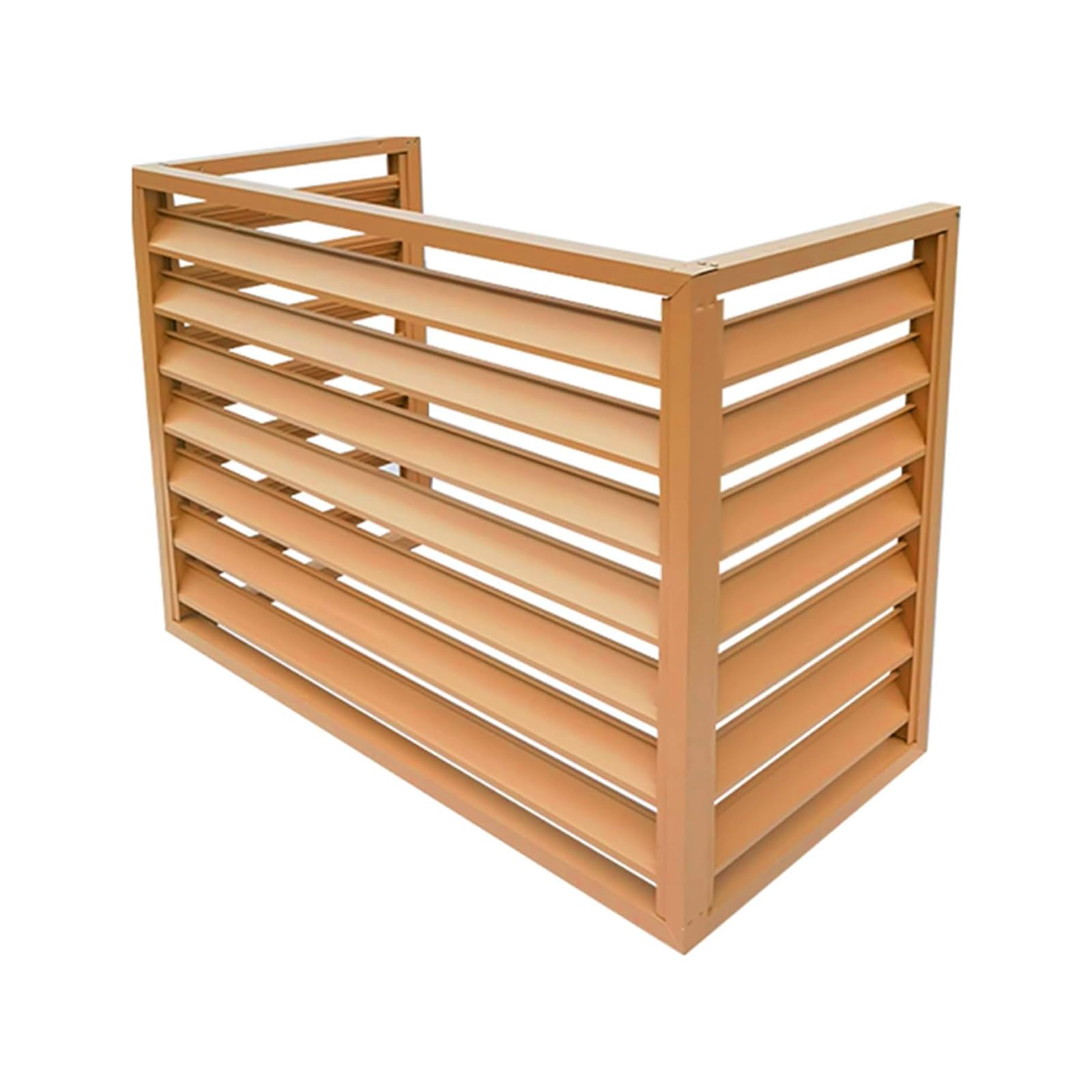 Dnowegas air source heat pump cover outdoor condenser protective cover aluminum air conditioning cover heat pump cover outdoor aluminum air conditioner cover Almond No Top L100*W50*H70(1.5P) — image 1