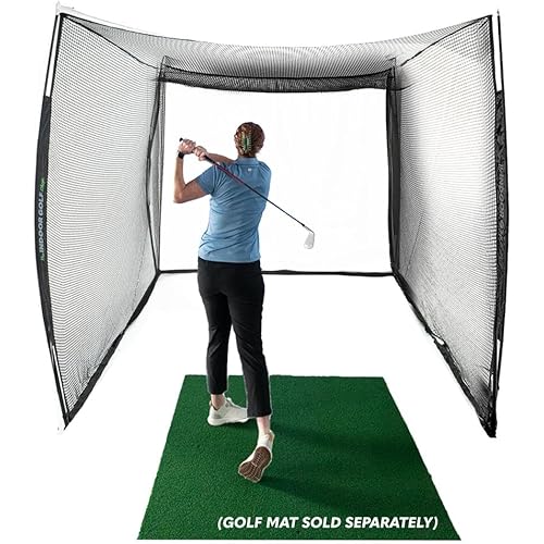 Hitting Net with Target Knotless Golf Net for Indoor and Outdoor Practice - Arrives Ready to Assemble and Use