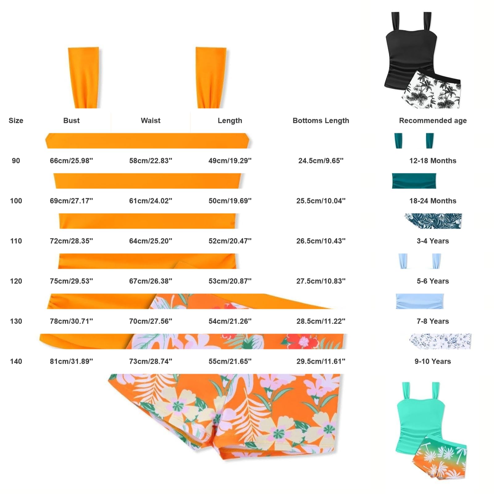 Generisch Ropa de niña para niños, camiseta recortada sin mangas, ropa de verano monocromática 128, tirantes finos, camisola 158, camiseta de tirantes espagueti, camisetas de tirantes para niña 158
