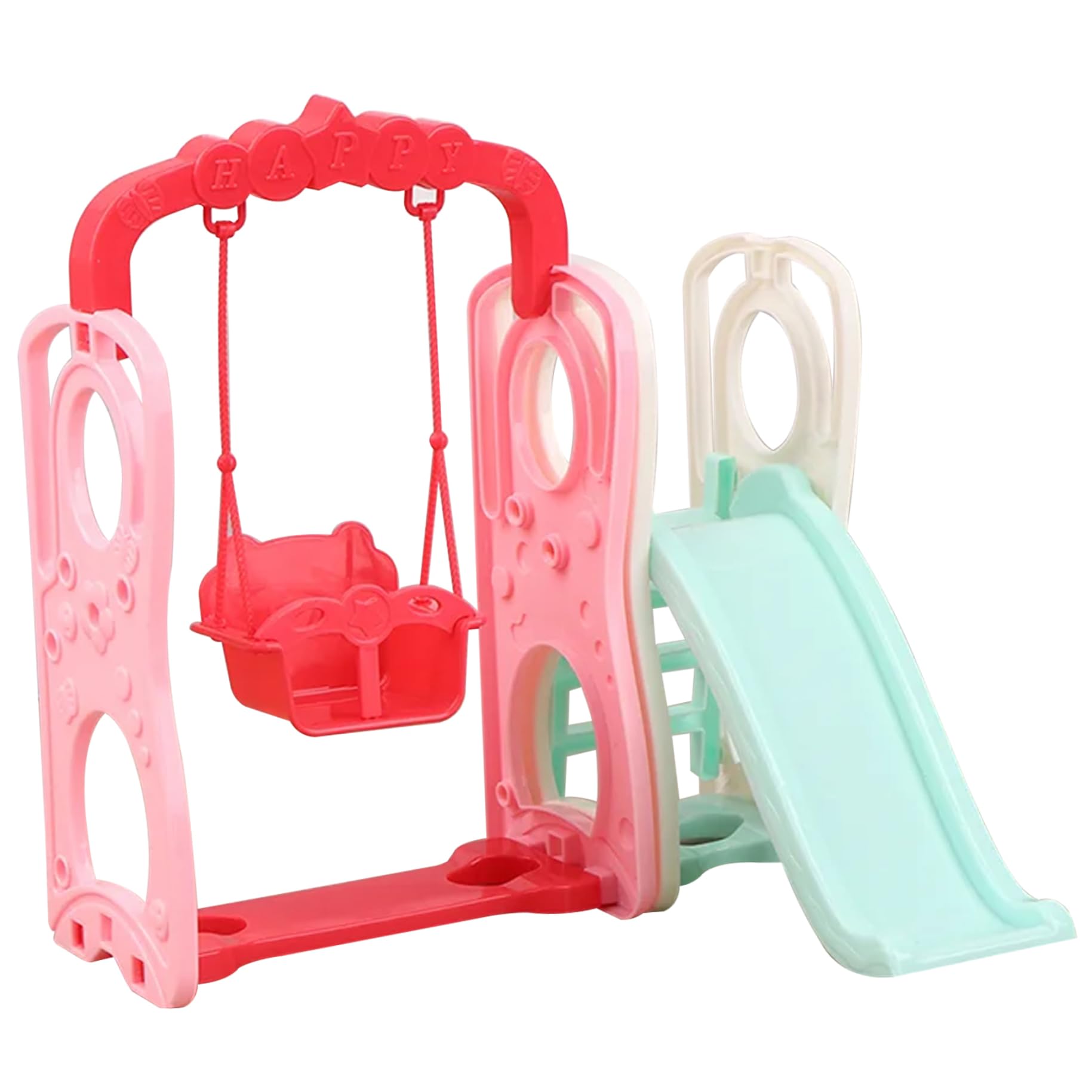 Columpio de muñeca con tobogán 2 unids/Set, Lindos Accesorios realistas para casa de muñecas, Divertido Juguete de Columpio en Miniatura para niños