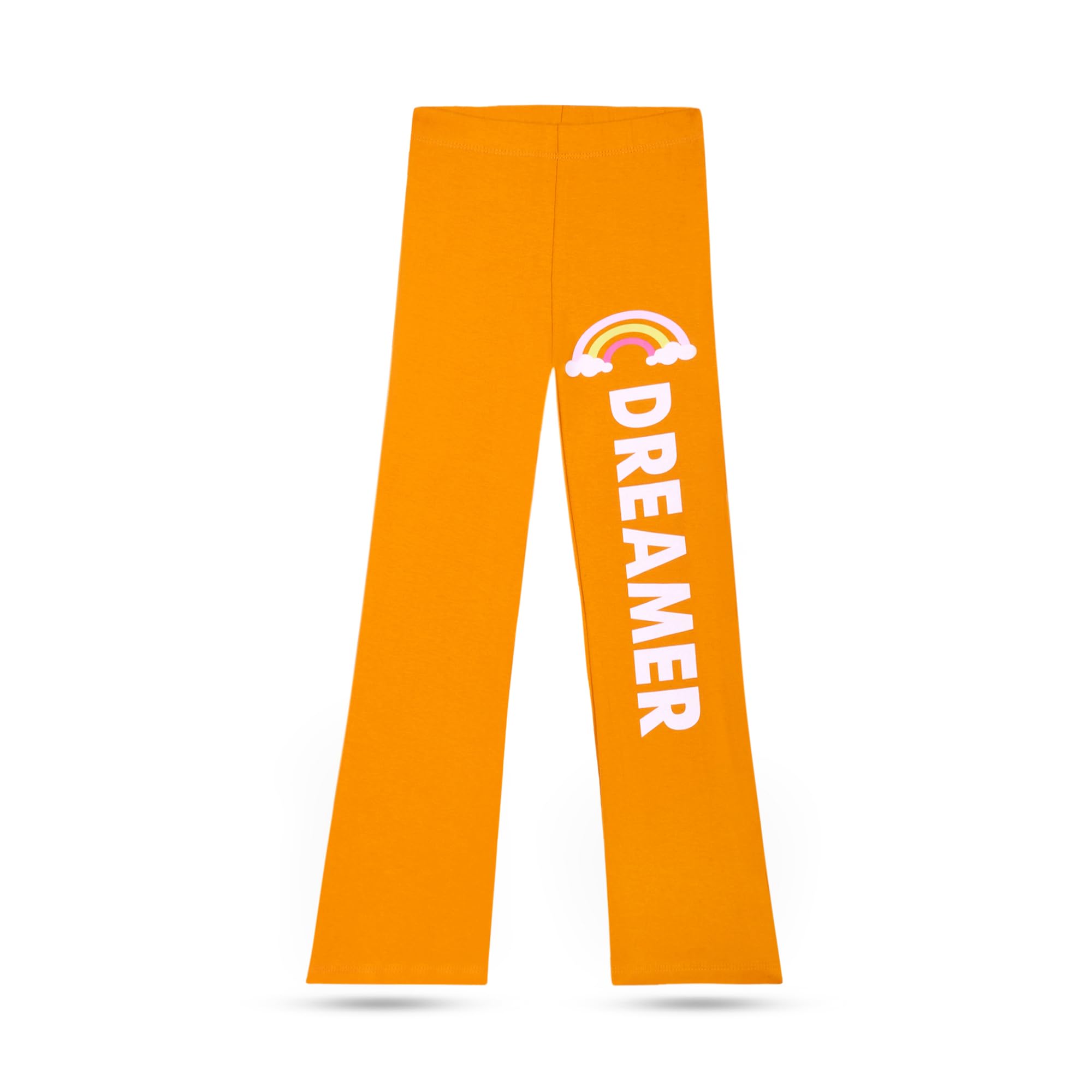 T2F Leggings svasati in cotone stampato da ragazza, confezione da 5, collant a lunghezza intera, morbidi e confortevoli, da indossare tutti i giorni per bambini